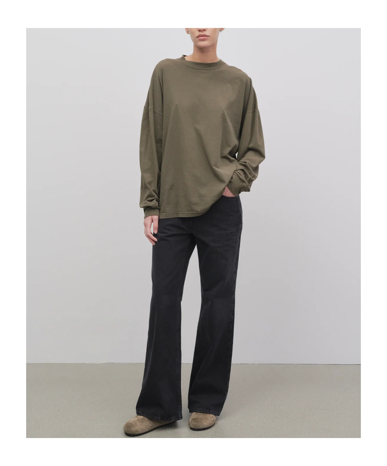 The Row Borjis Rigid High-rise Straight-leg Jeans In Black
