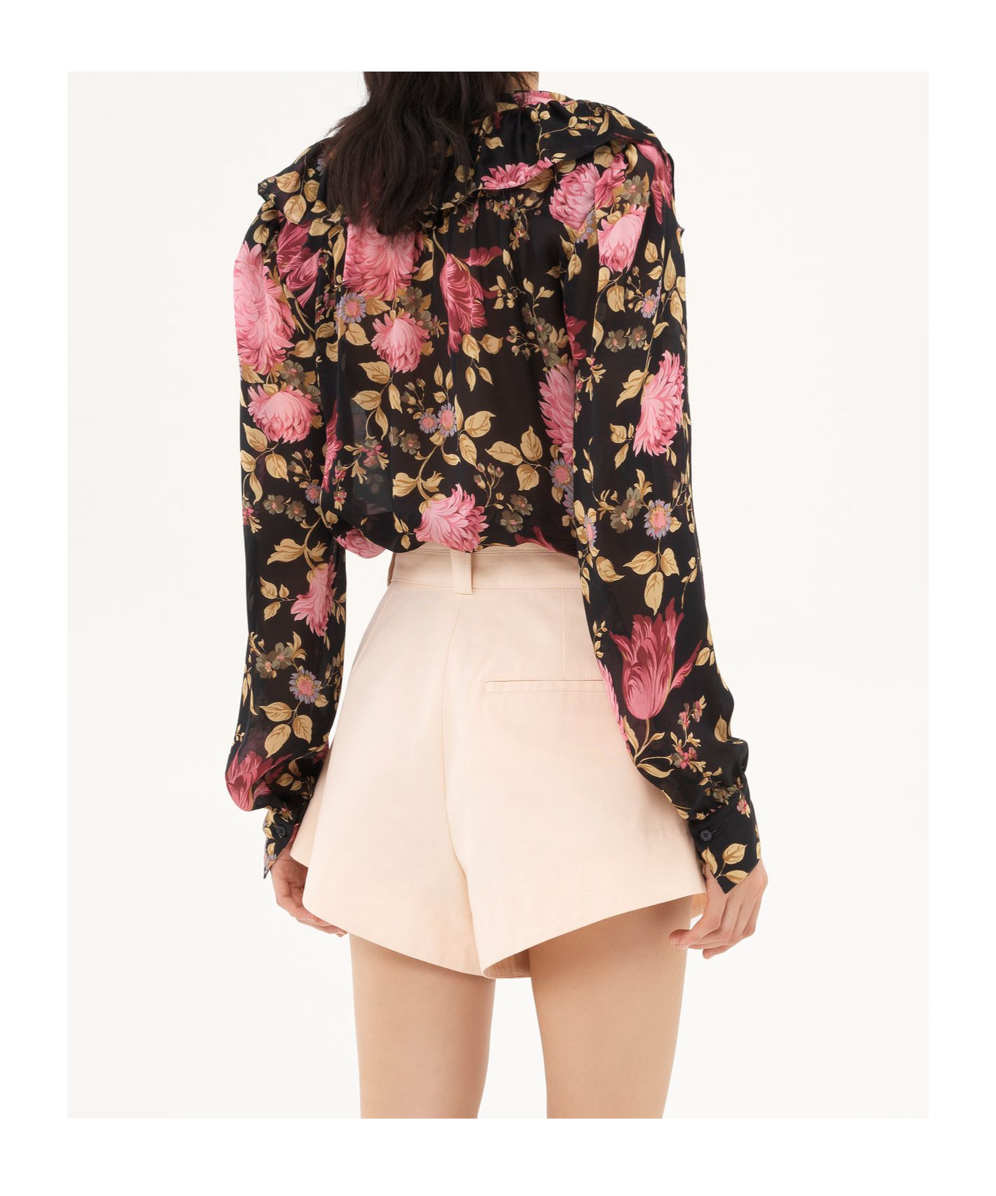 Shop Chloé Ruffled Blouse In Black