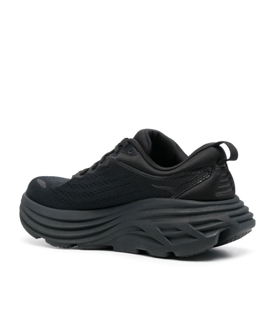 Hoka Bondi 8 Rubber-trimmed Mesh Sneakers In Black
