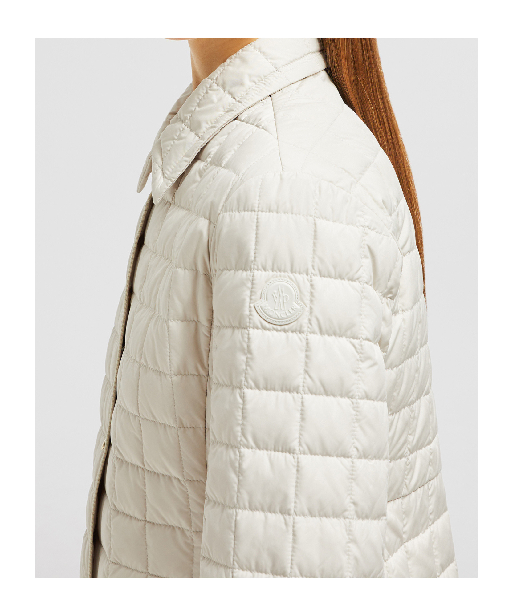Moncler Epinal Square Quilted Down In White