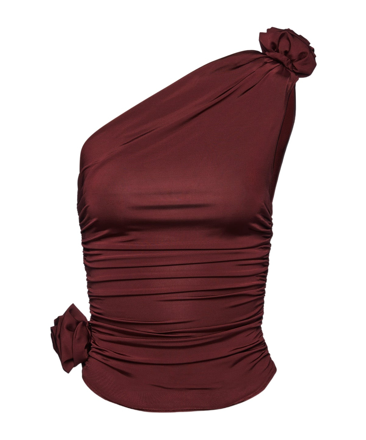 Shop Magda Butrym One-shoulder Top In Red