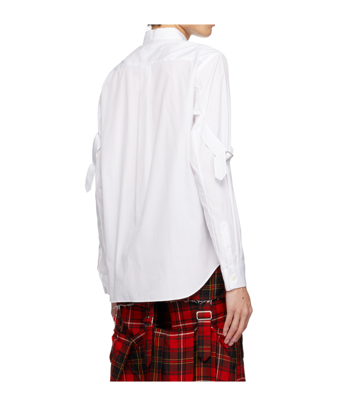 Comme Des Garçons Elbow-buckle Detailed Cotton Shirt