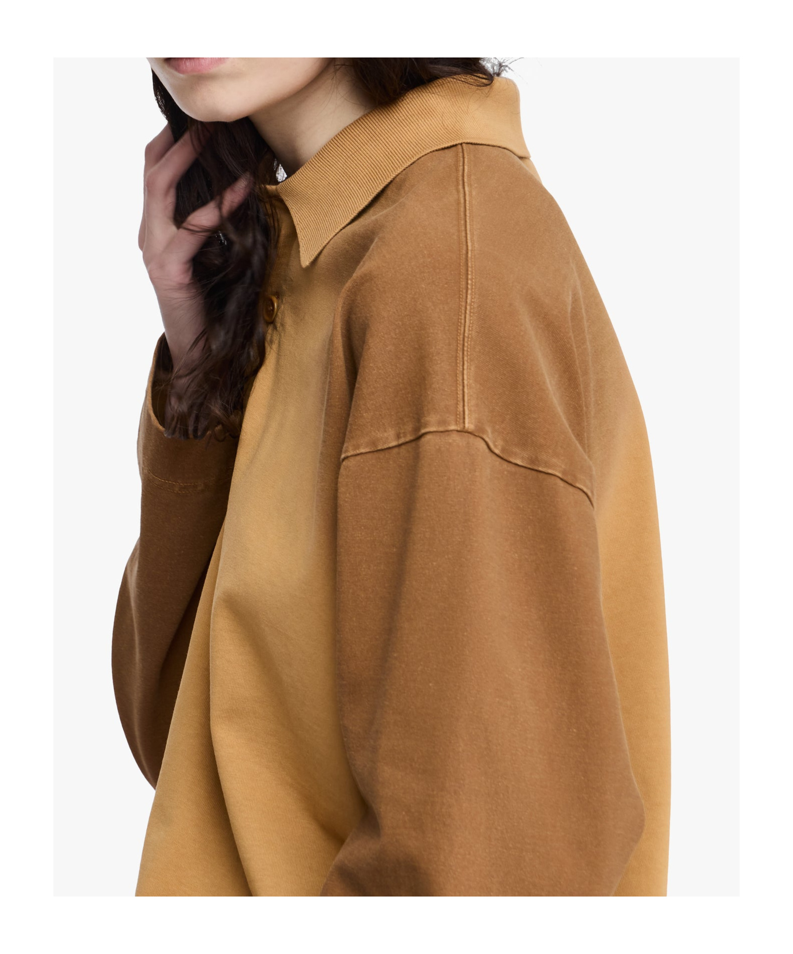 Jw Anderson Brown Polo Shirt With Classic Collar And Logo Detail On The Front In Brown