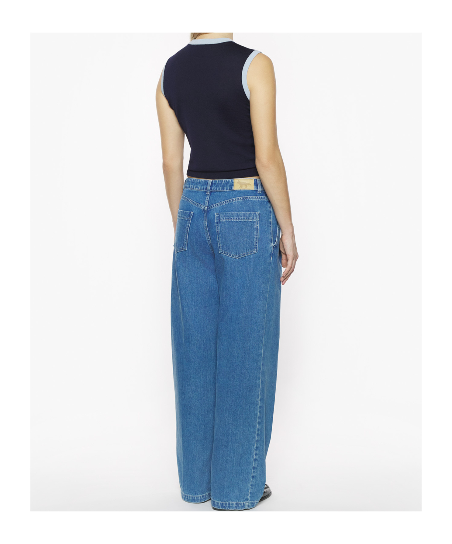 MAISON KITSUNÉ BABY FOX PATCH KNITTED TOP