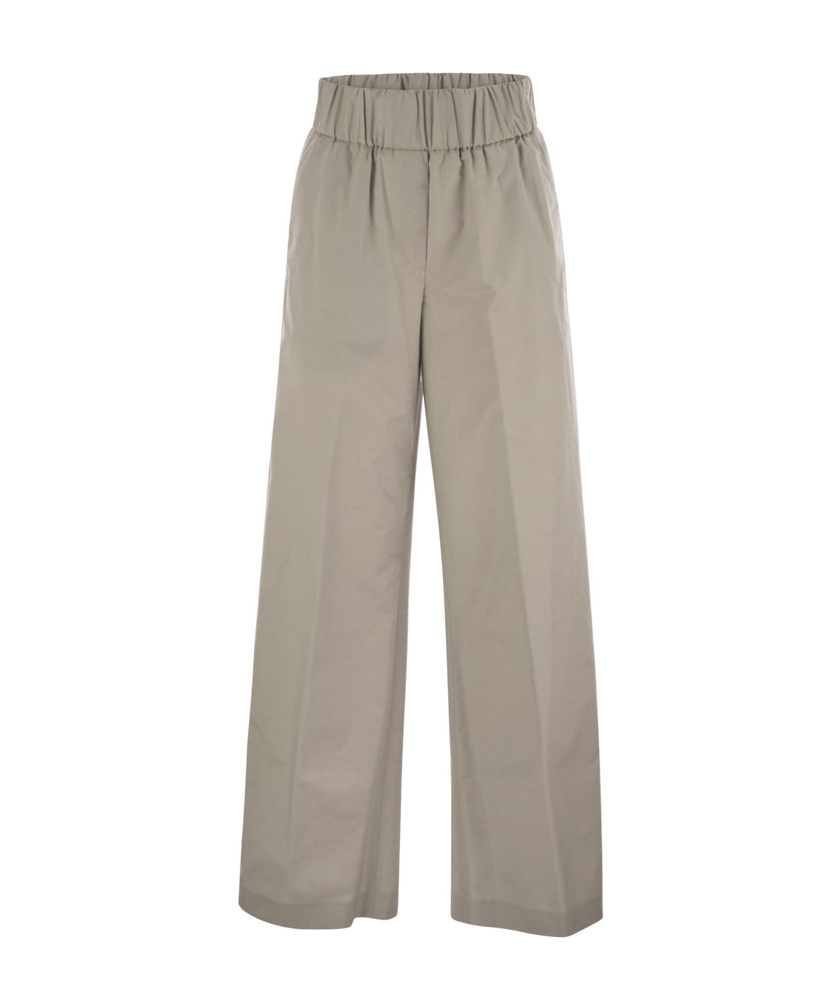 Peserico Trousers In Lightweight Technical Cotton Canvas In Nude