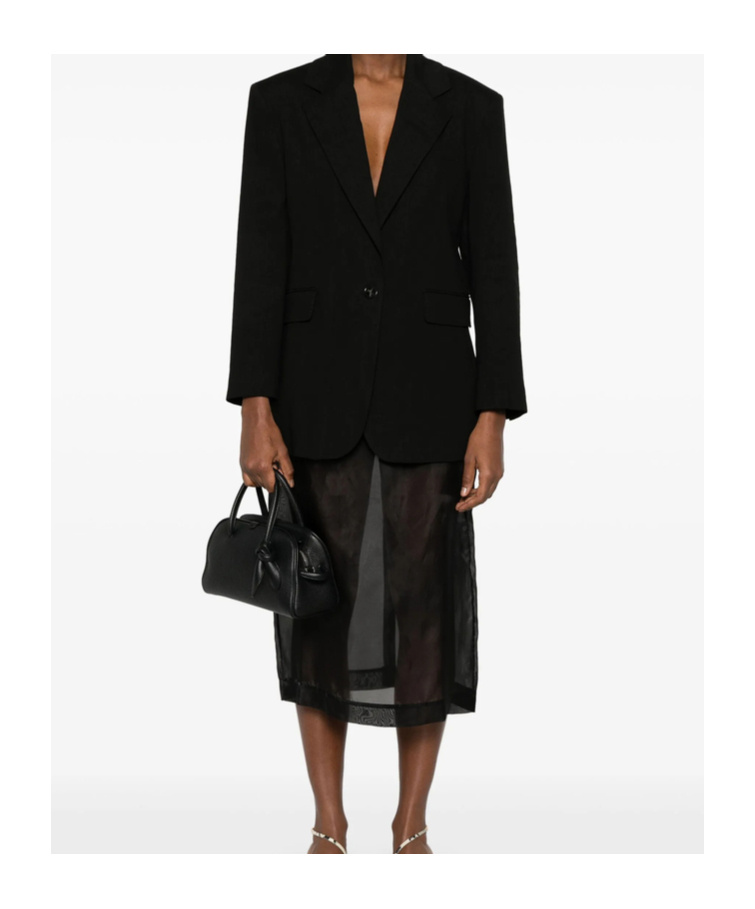 Shop Marella Long-sleeved Suit Jacket In Black