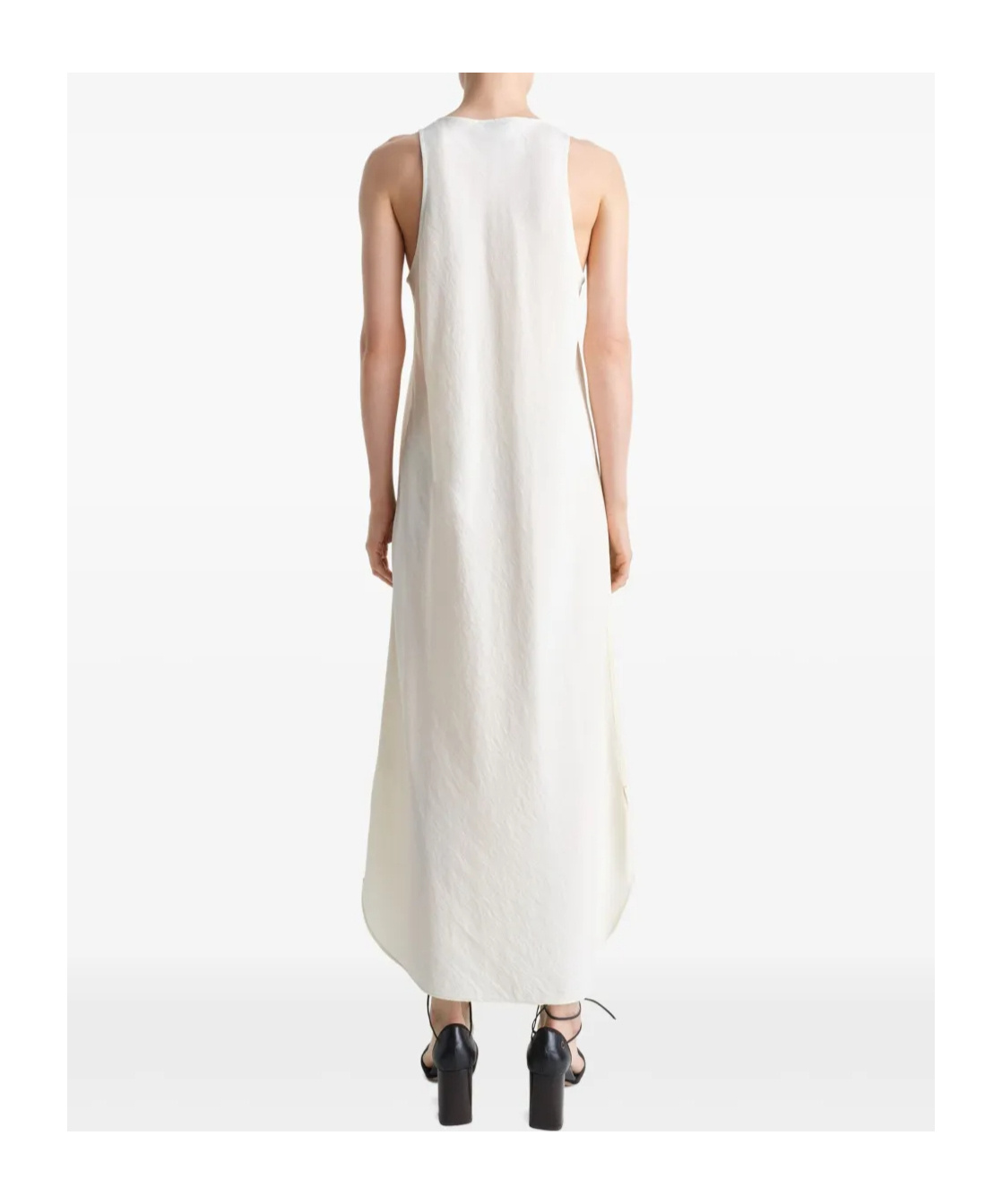 Lemaire Maxikleid Mit Diagonalschnitt In White