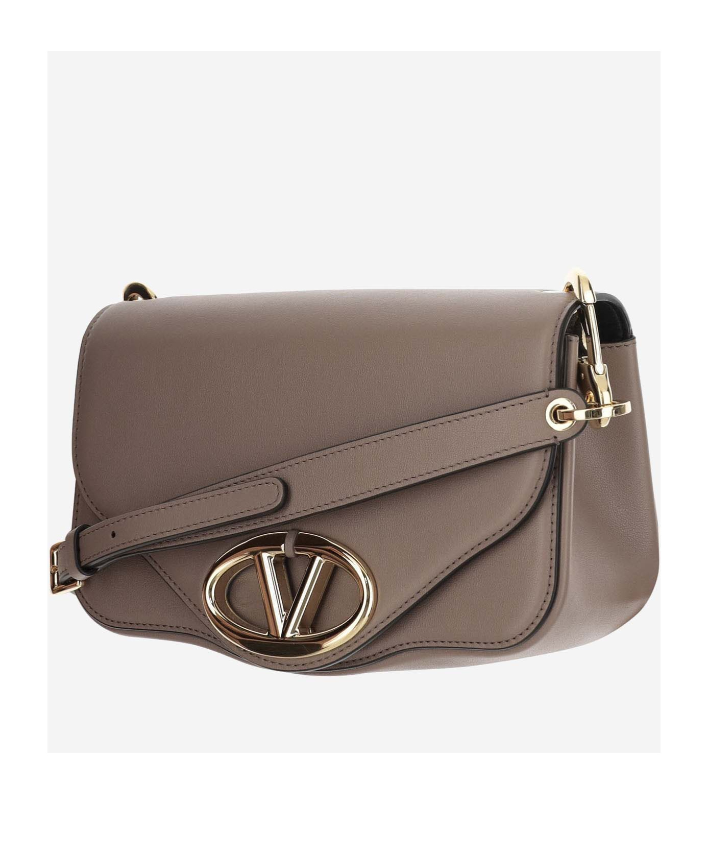 Valentino Vlogo Signature Messenger Bag In Gray
