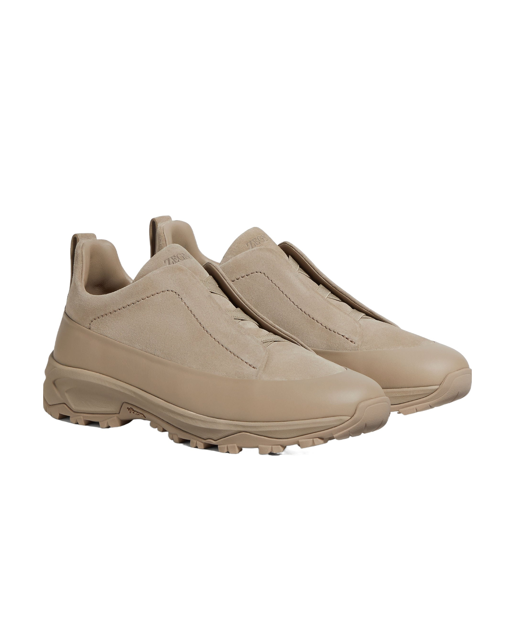 Zegna Triple Stitch Monte Low-top Sneakers In Neutral