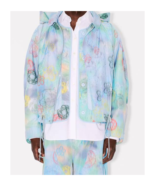 Kenzo ' X Futura 2000' Short Parka In Blue