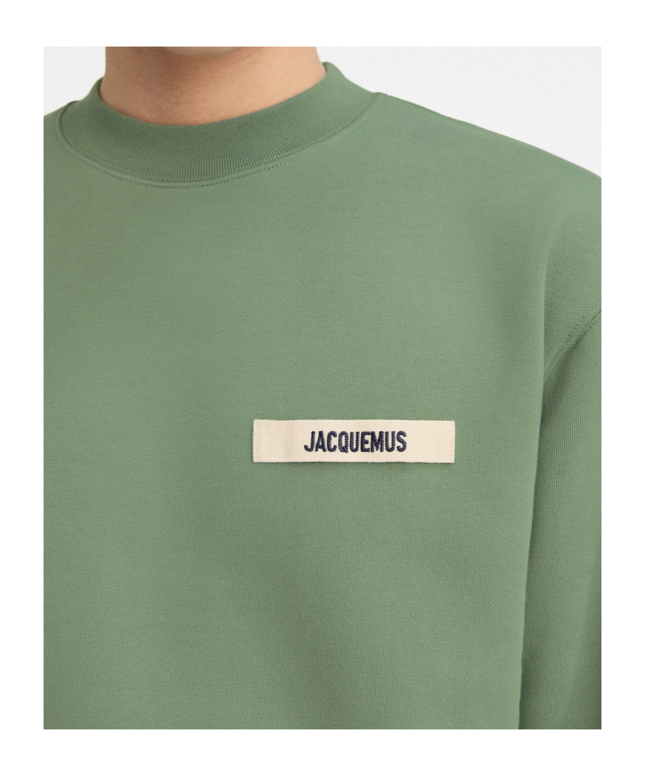 Jacquemus Man Sweatshirt Light Green Size Xl Organic Cotton In Green