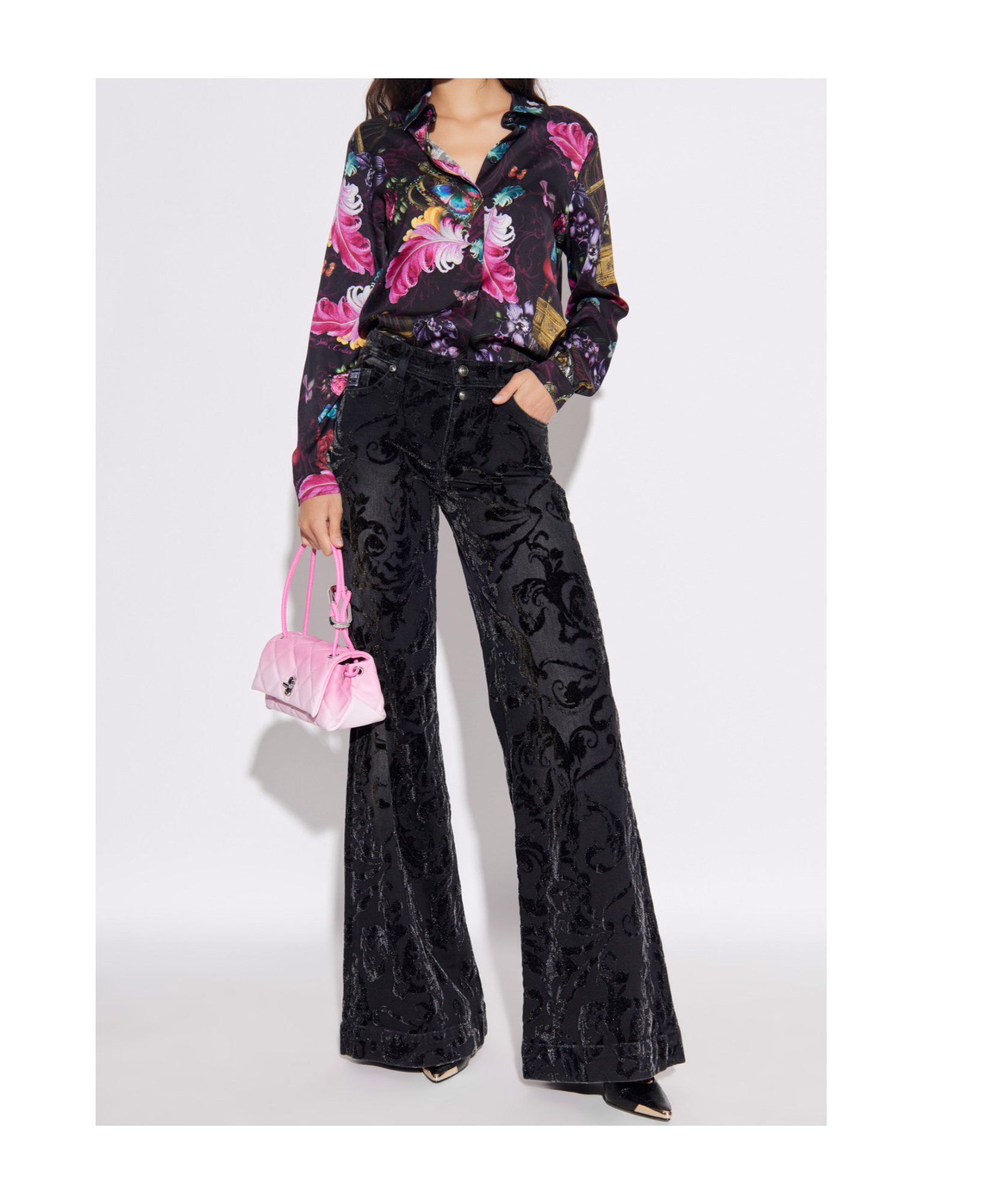 Versace Jeans Long-sleeved Shirt In Multi