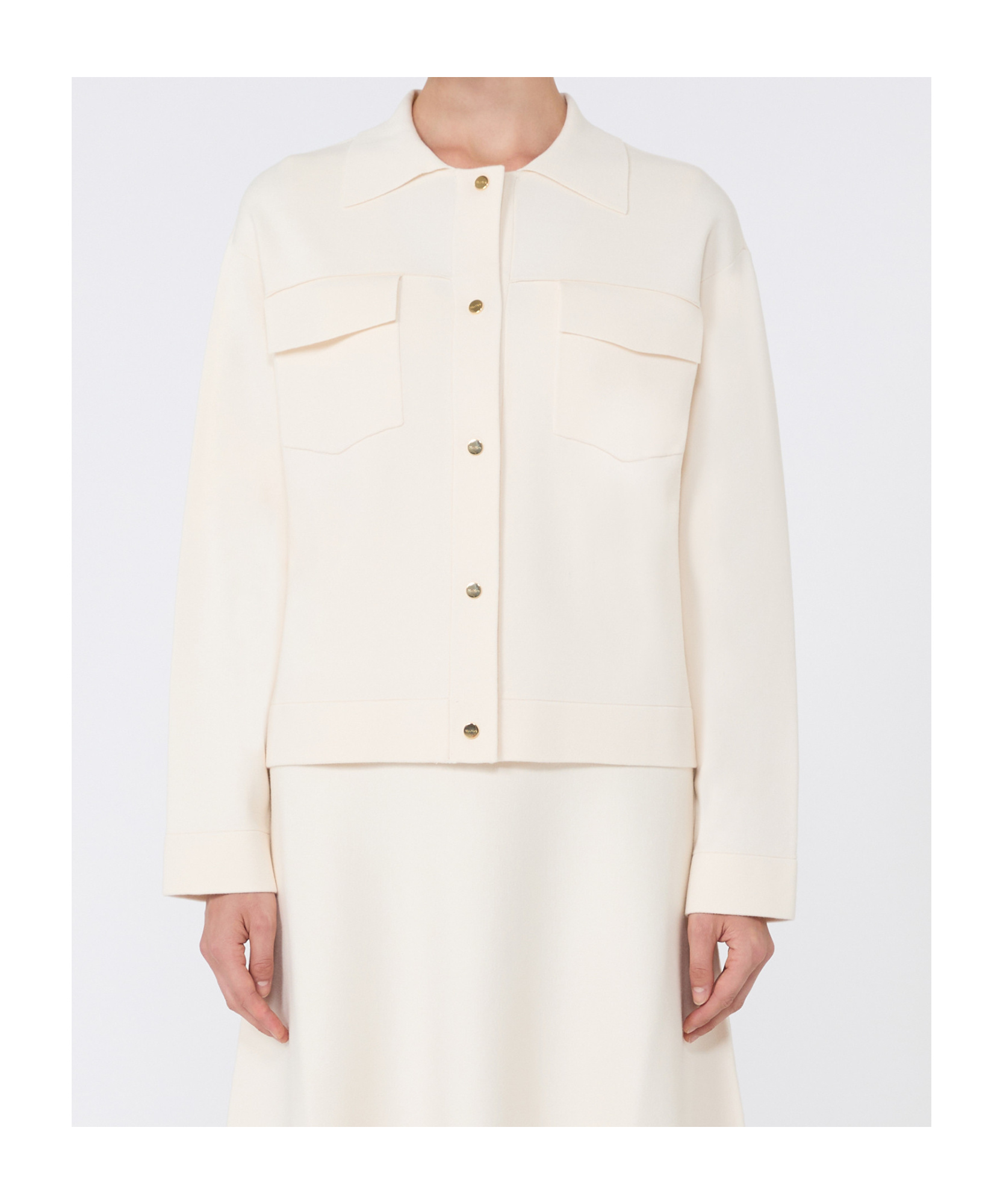 Max Mara Boxy-fit Stretch Viscose Jacket In Neutral