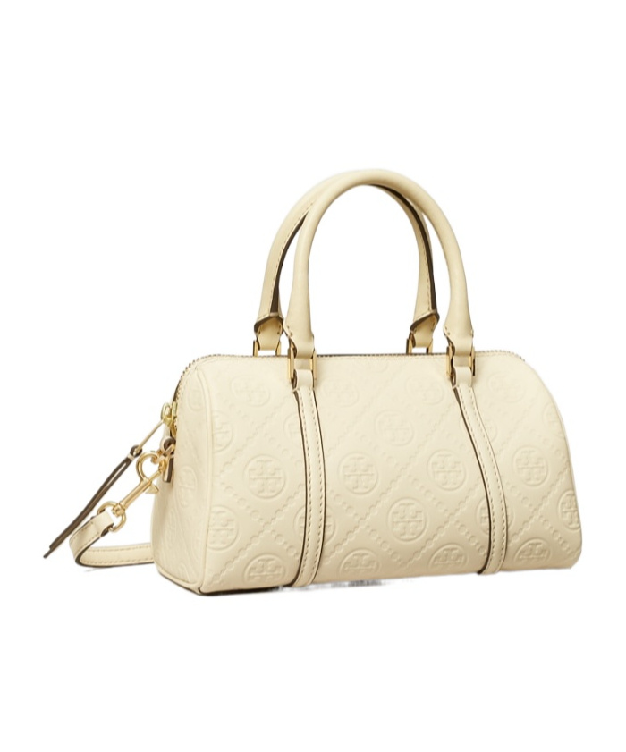 Tory Burch Mini T Monogram Tote Bag In Light Cream