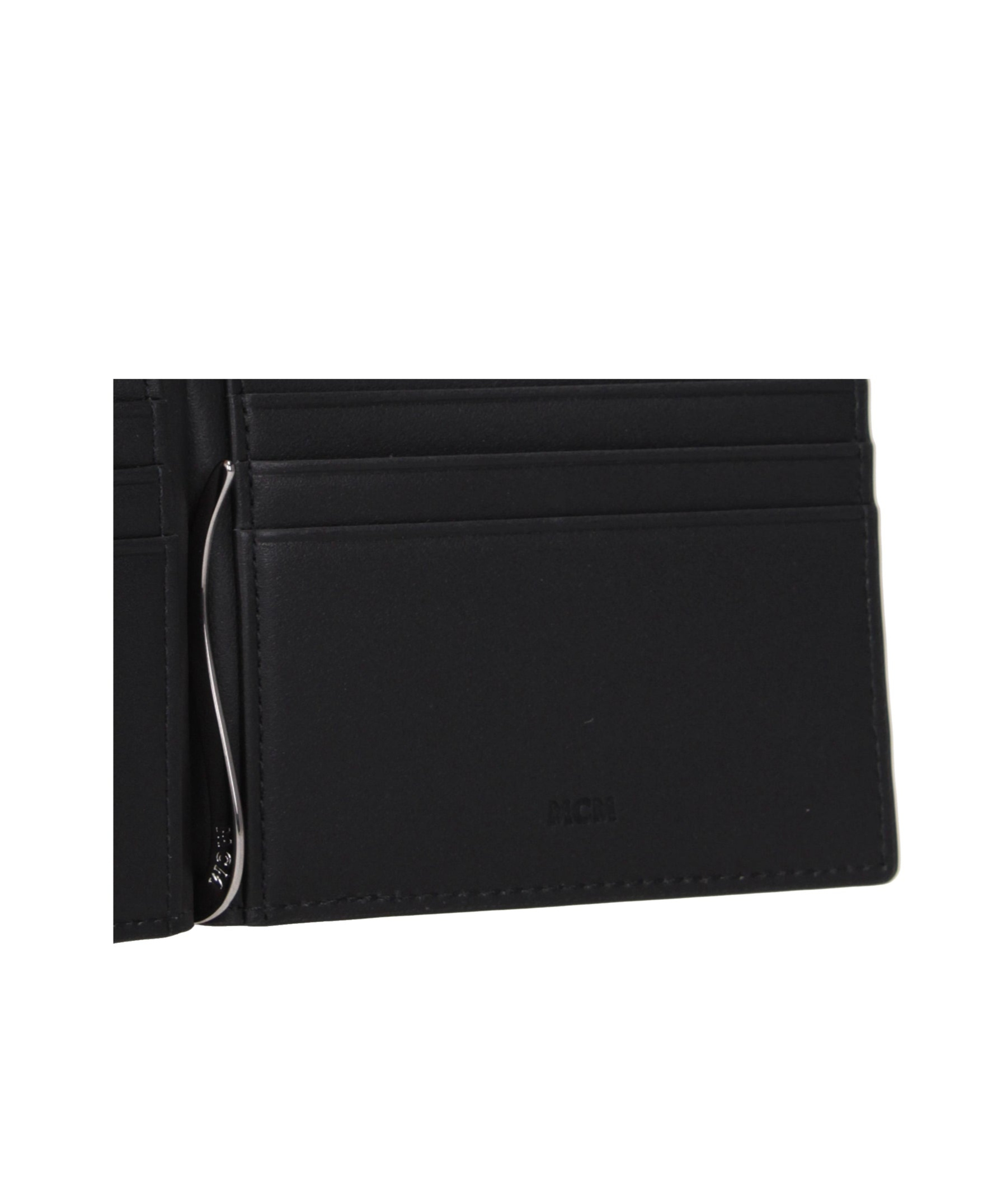 Mcm Double-fold Wallet In Black