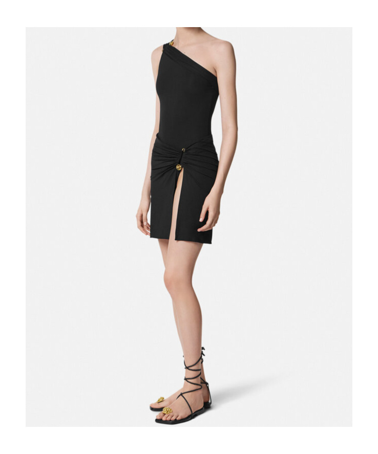 Versace One-shoulder Swimsuit Gold-tone Hardware