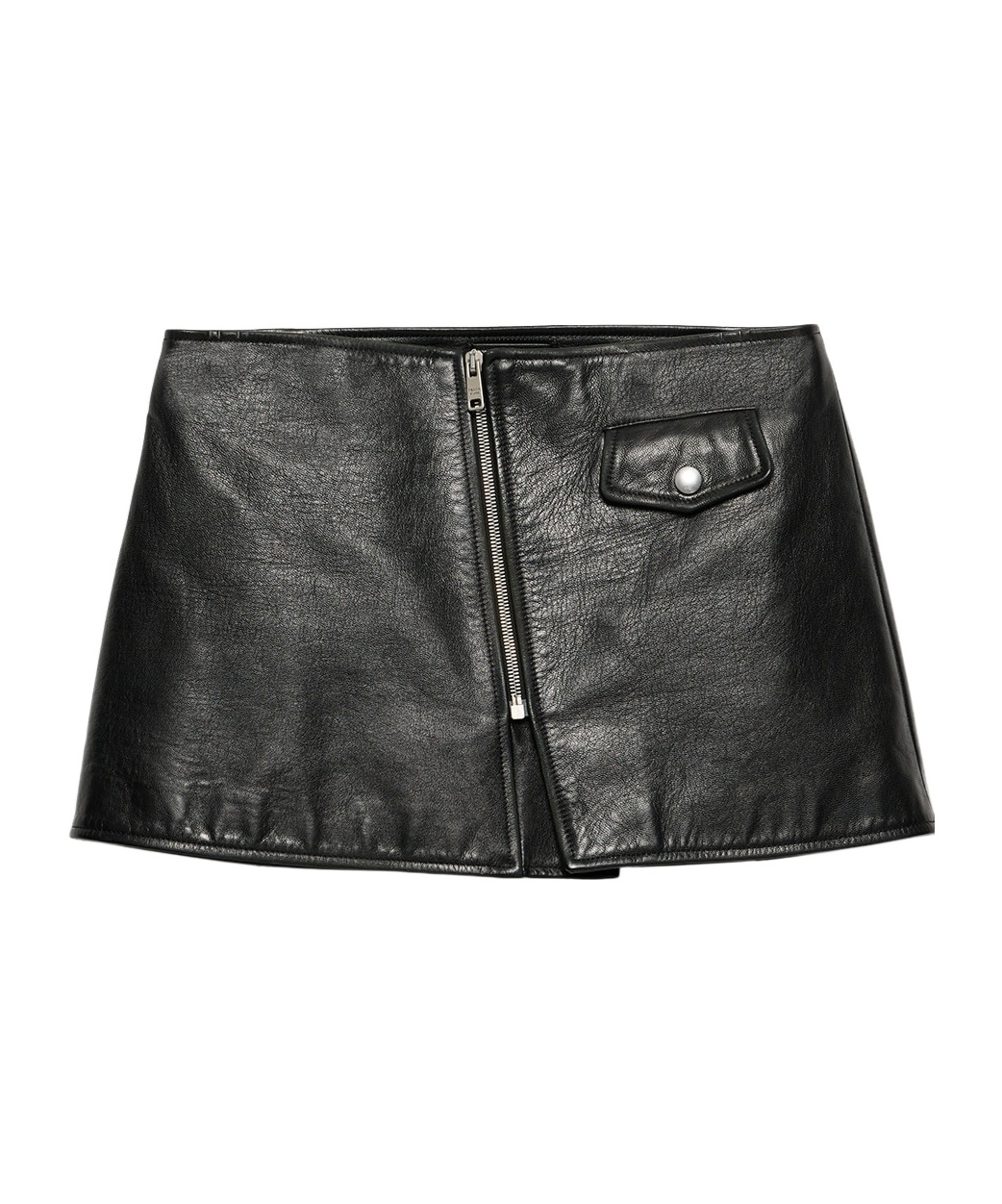 Prada Leather Mini Skirt In Black