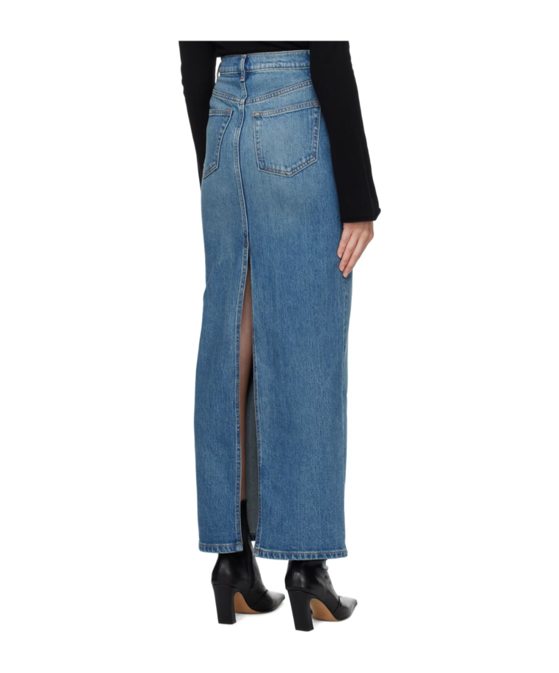 Reformation Blue Daria Denim Maxi Skirt In Blue