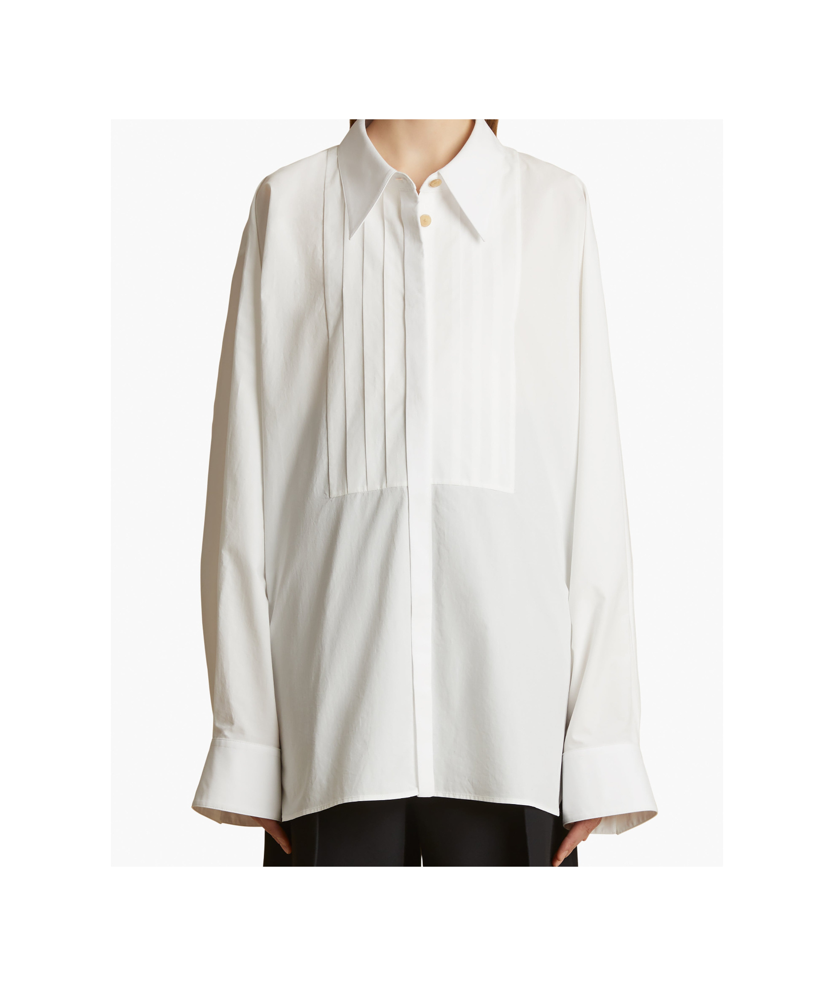 Khaite Long-sleeved Shirt In White