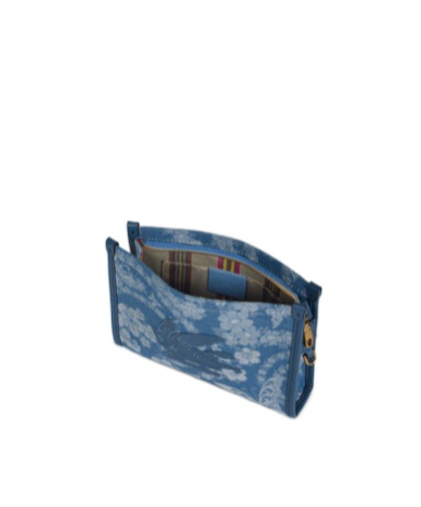 ETRO FLORAL DENIM POUCH