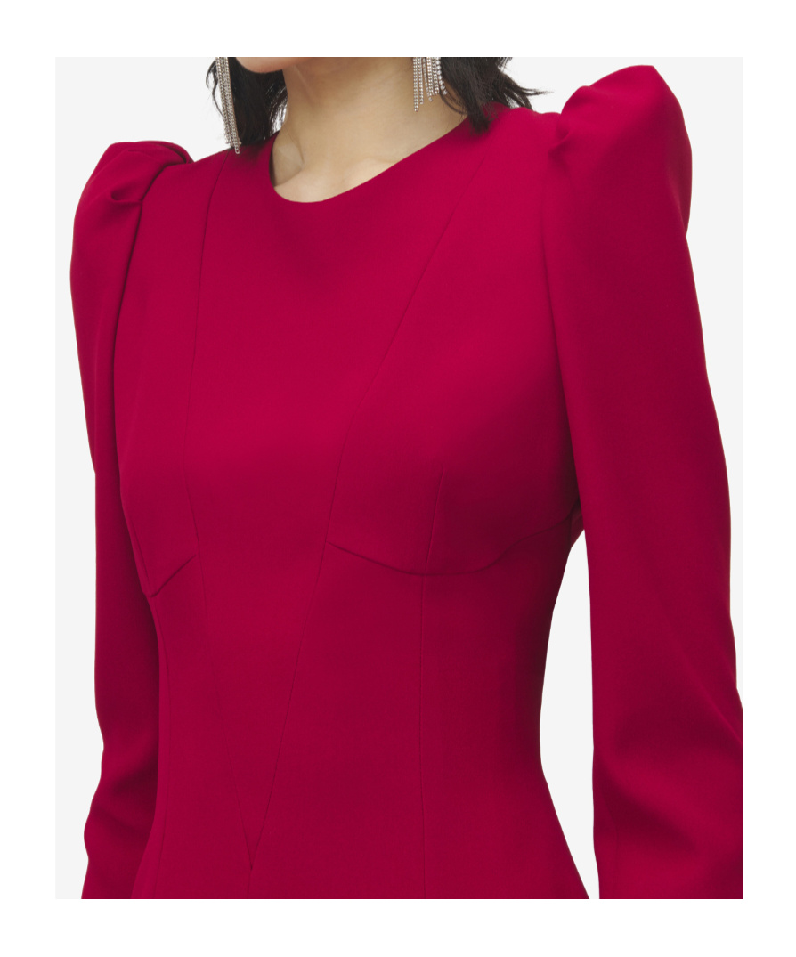 Alexander Mcqueen Sculptural Mini Dress In Red