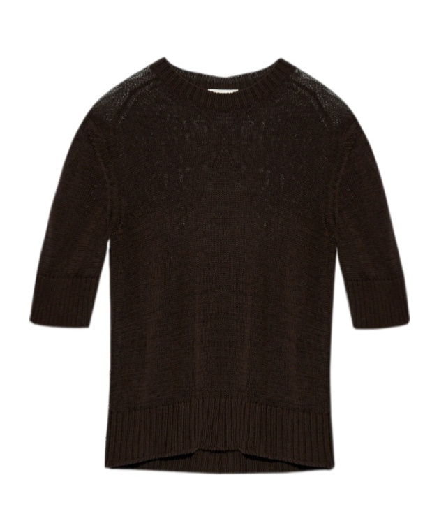 Jil Sander Short-sleeved Sweater In Black