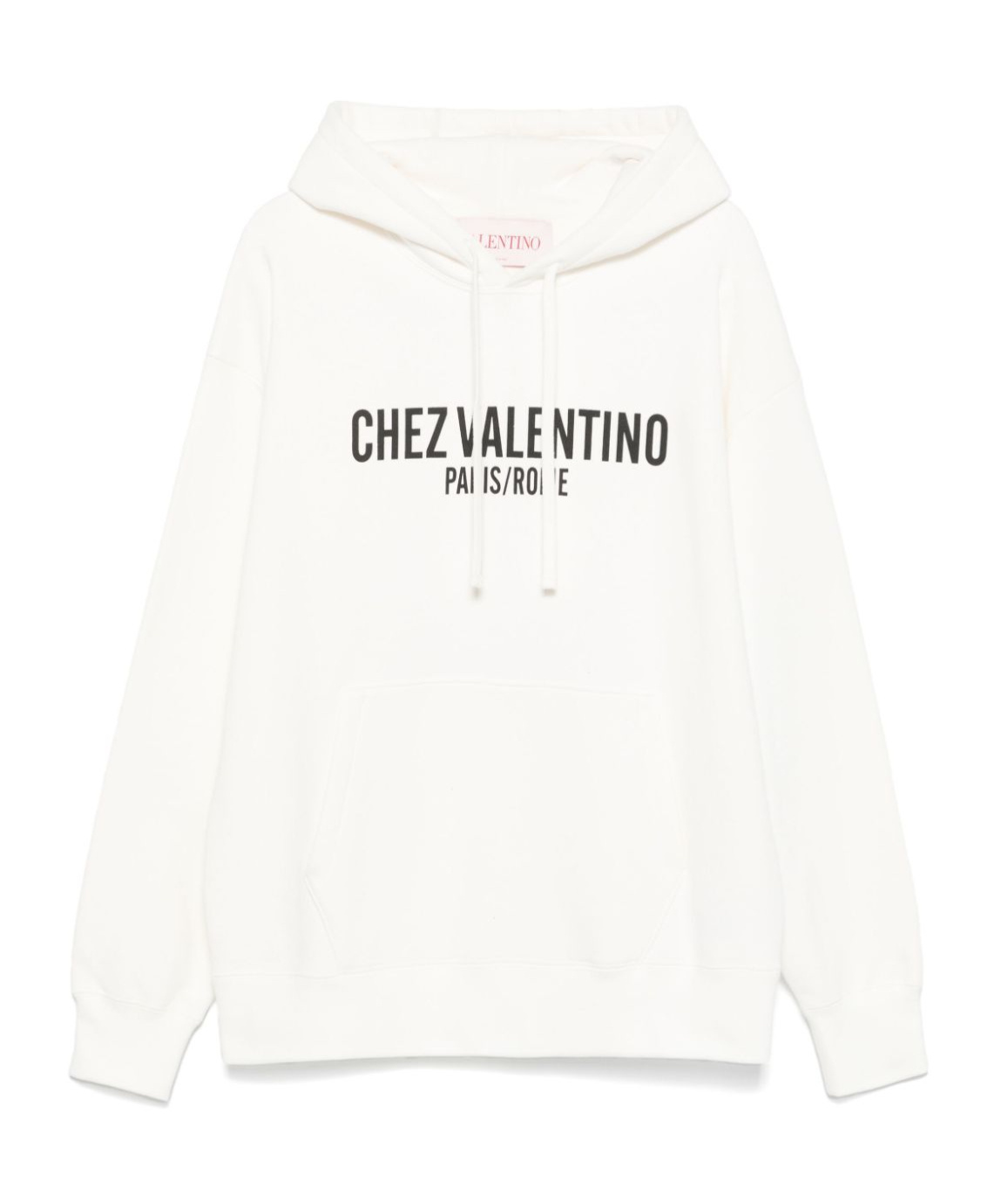 Valentino Chez-print Hoodie In White