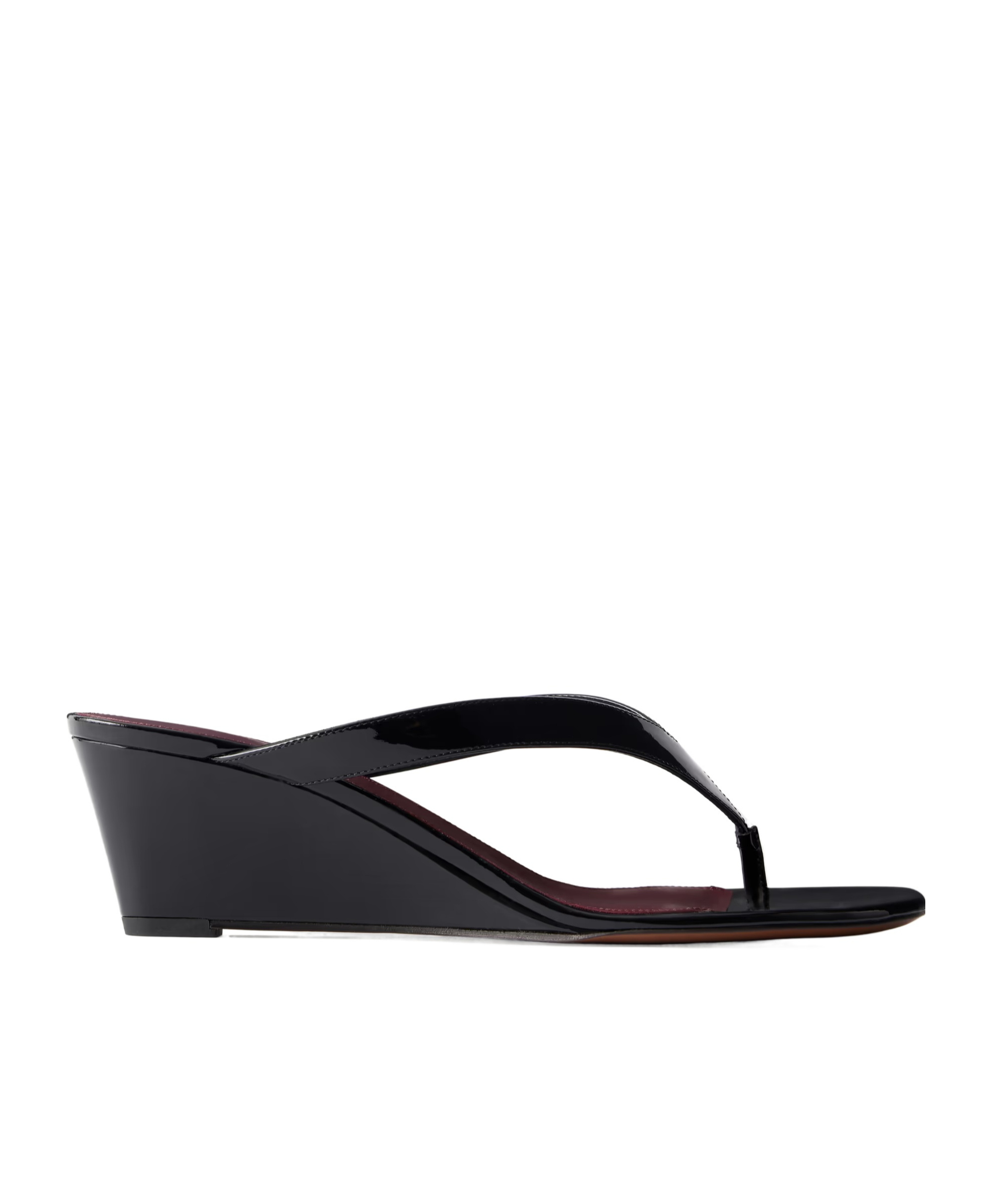 Neous Glossy Platform Sandals In Black