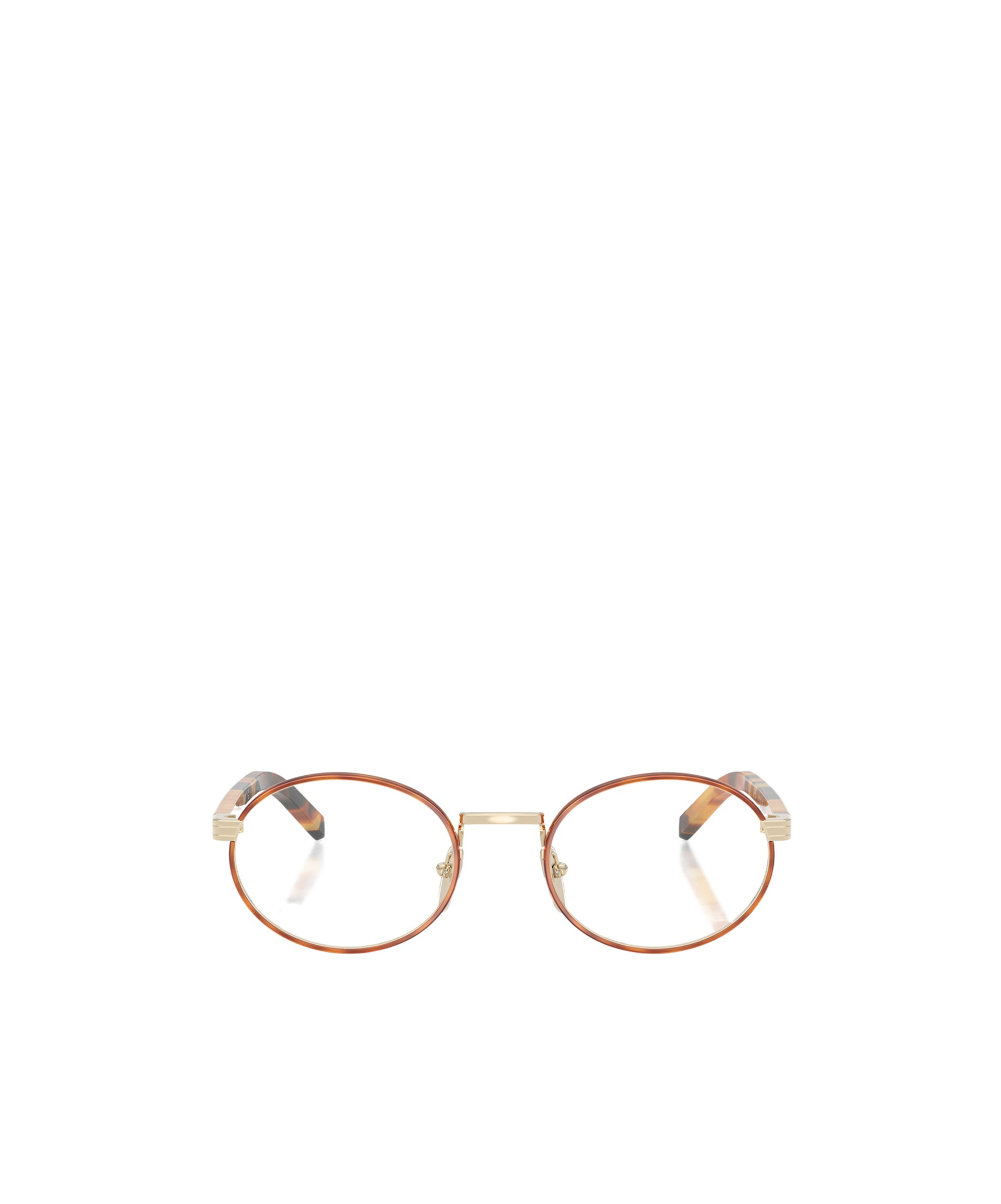 Prada Round Frame Mirror In Nude