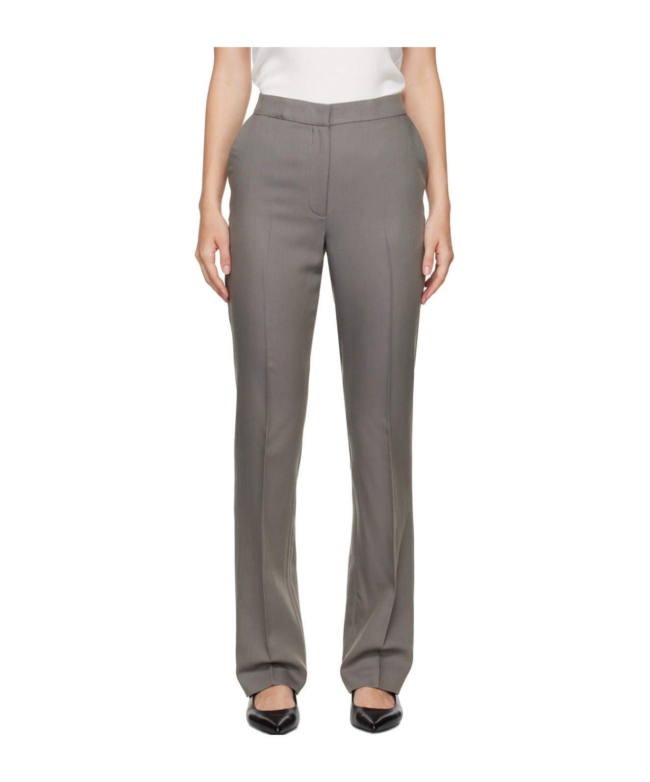 Loulou Studio Gray Kallisto Trousers In Grey