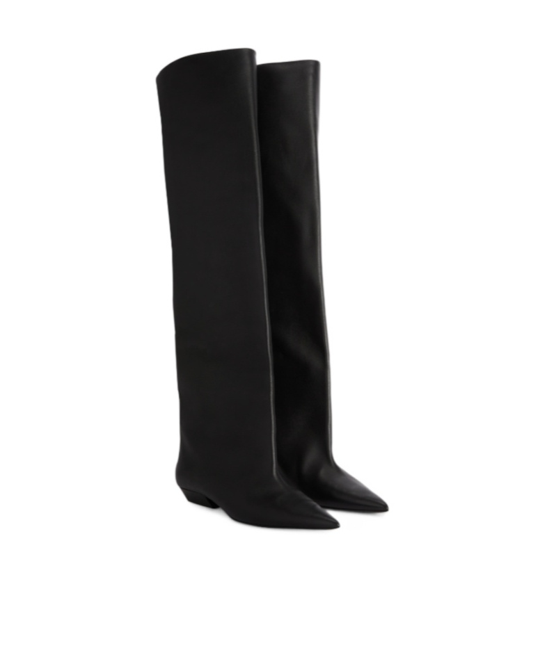 Jil Sander Leather Knee-high Boots In Black
