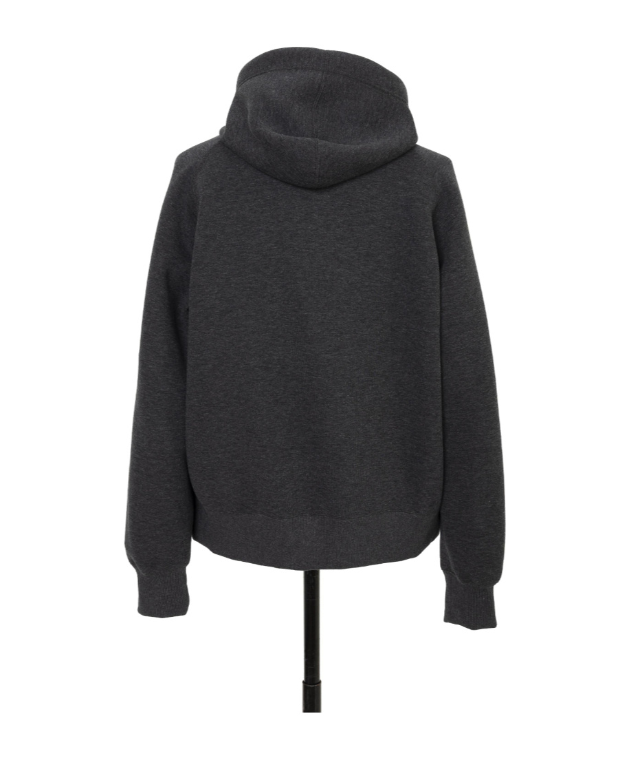 Sacai Sponge Sweat X Grosgrain Hoodie In Gray
