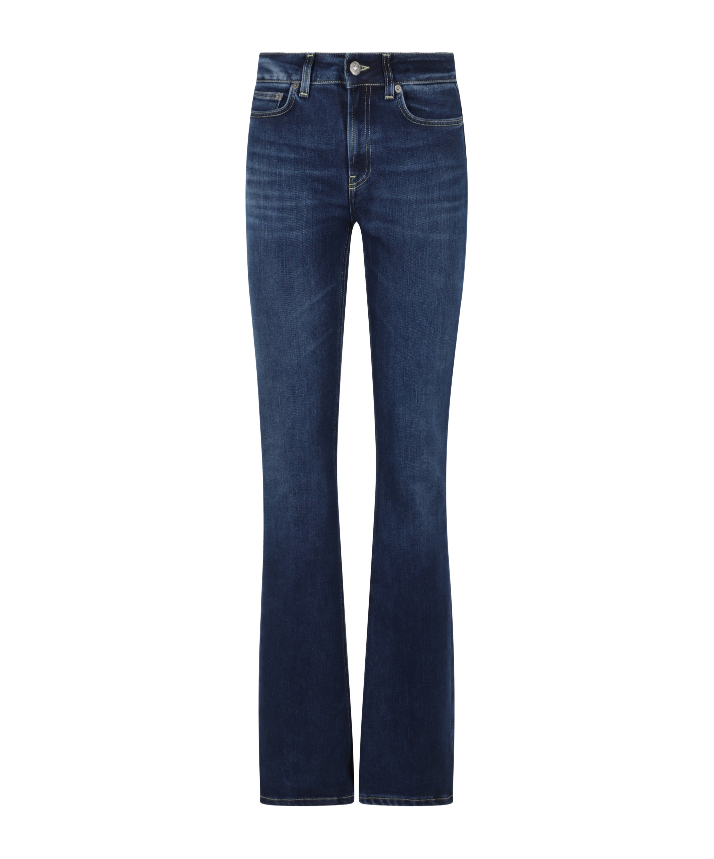 Dondup Medium Rise Flare Jeans In Blue