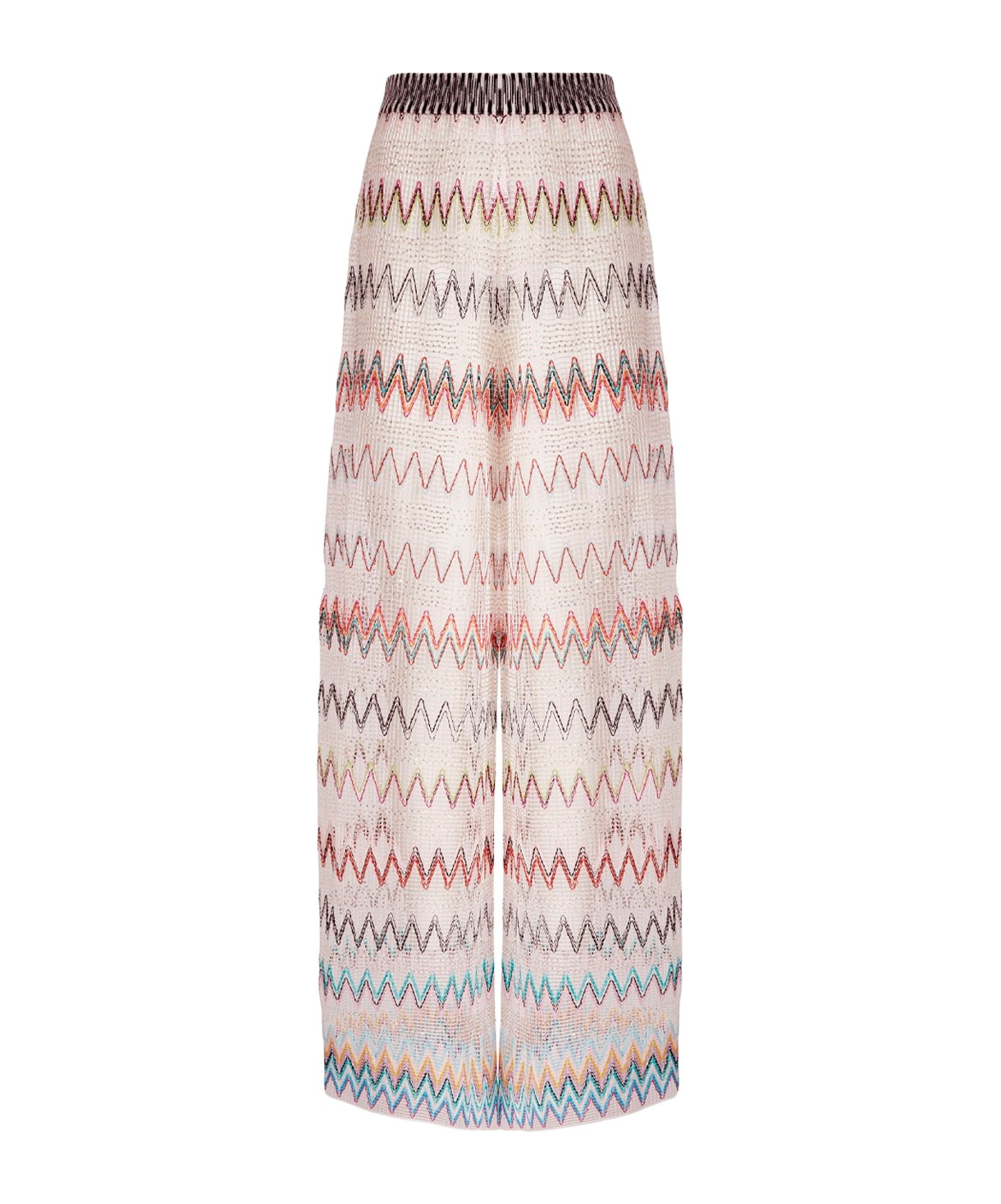 Missoni Zigzag-woven Trousers In Pink