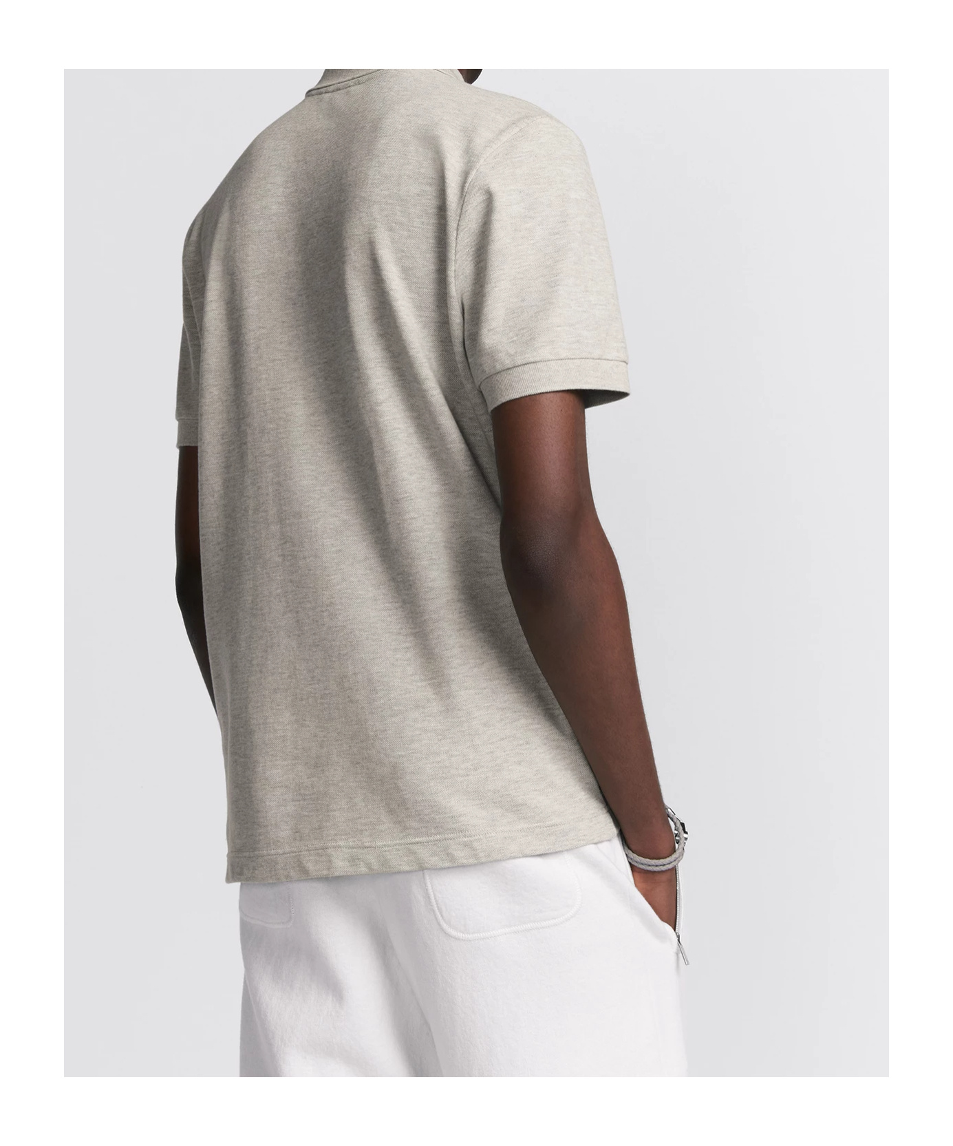 Shop Dior Logo Details Polo Shirt In Gray