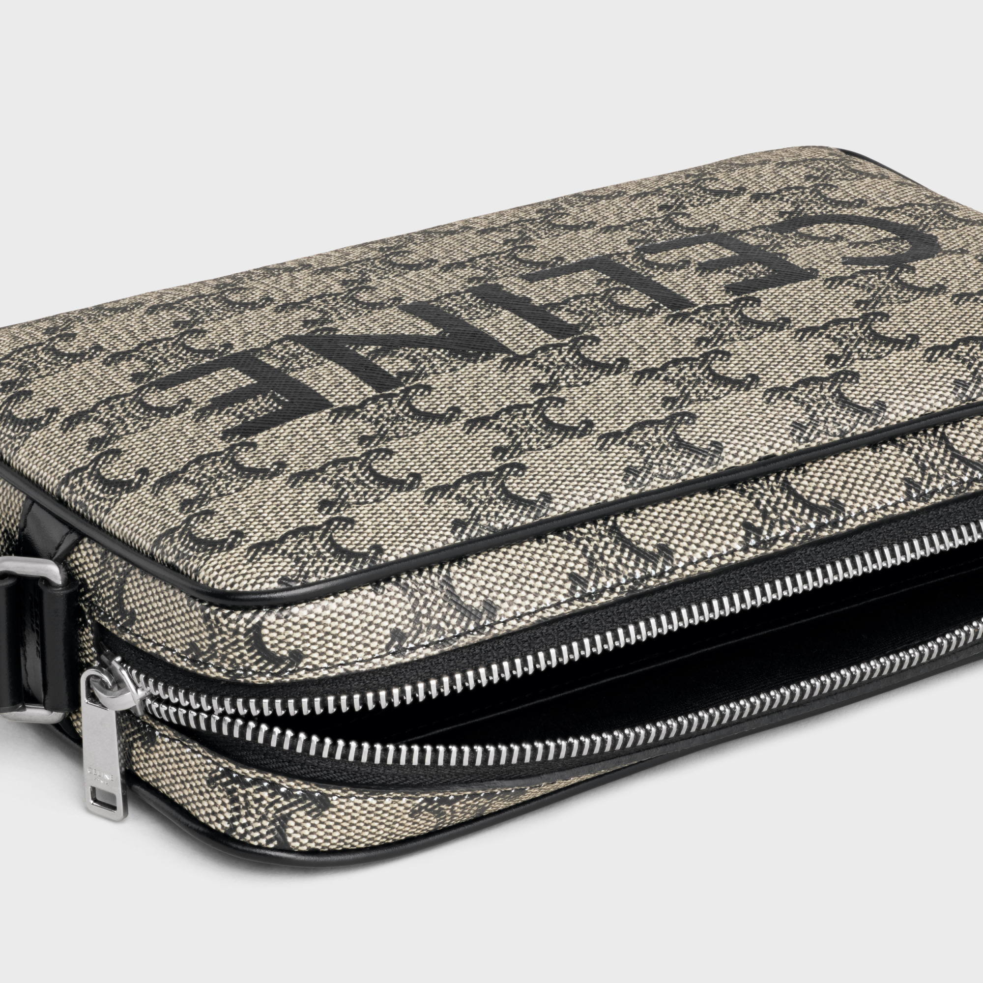 Celine Medium Printed Mailman Bag In Gray
