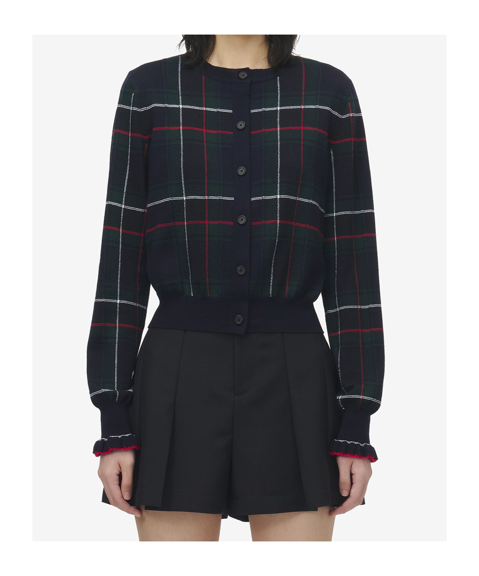 Alexander Mcqueen Mcqueen Check Wool Cardigan In Multi