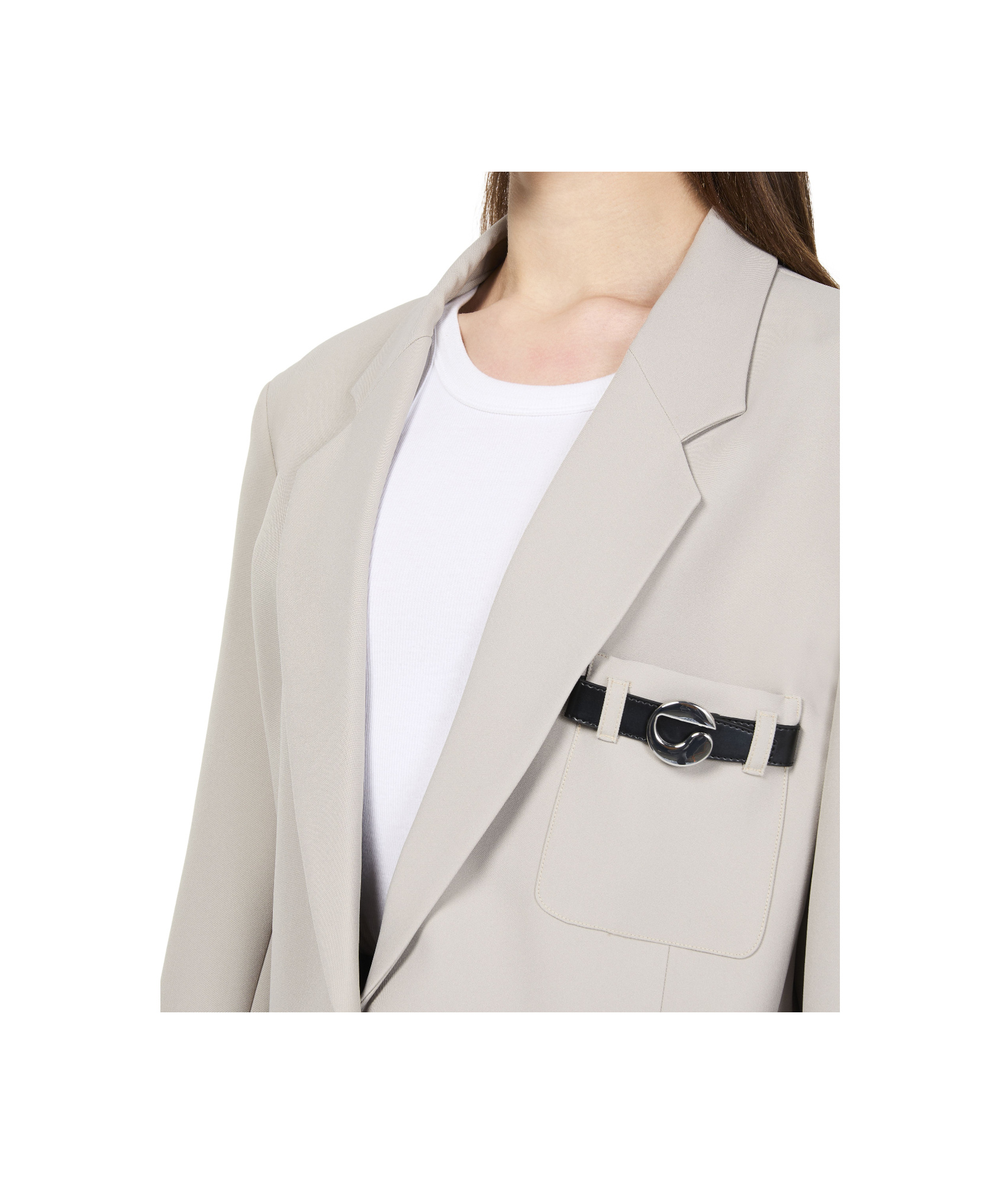 Coperni Long-sleeved Suit Jacket In White
