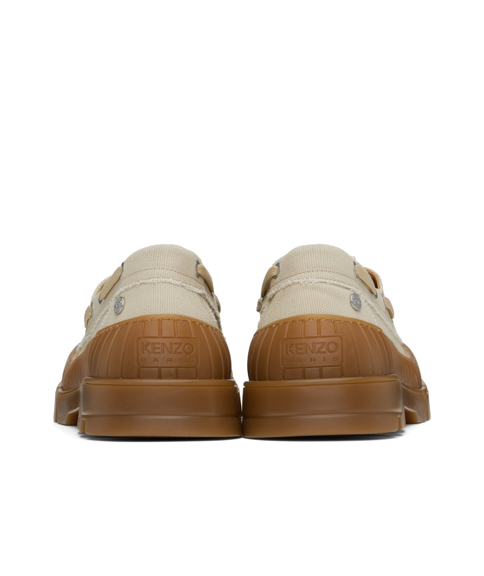Kenzo Round-head Casual Shoes In Brown
