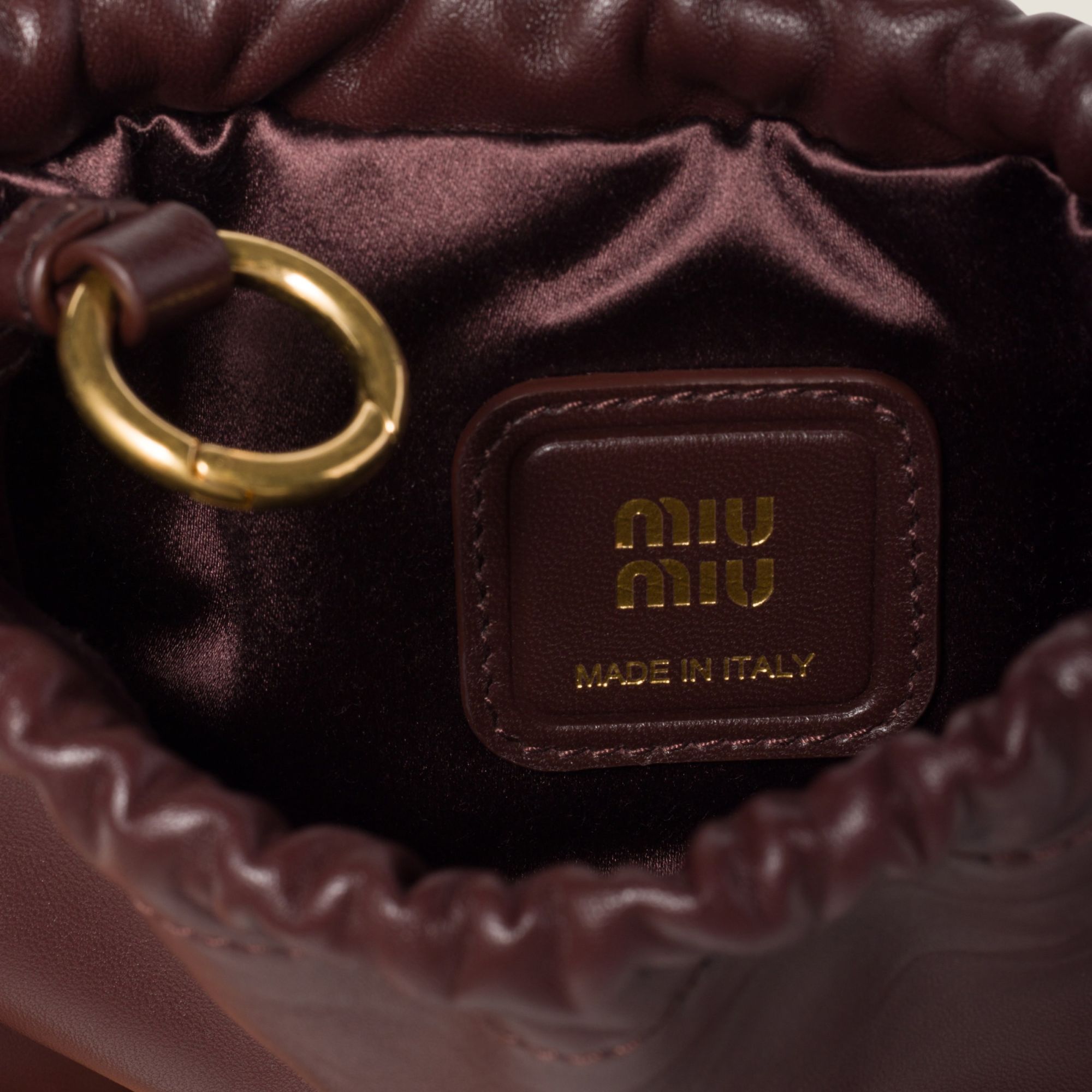 Miu Miu Logo Patch Pouch In Black