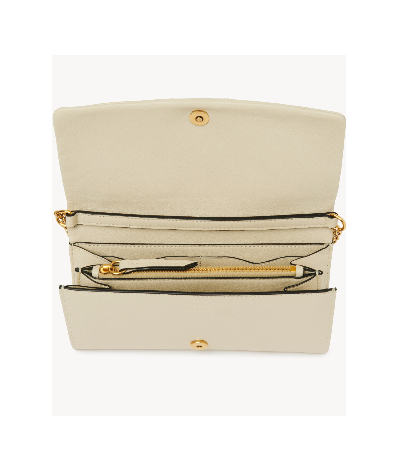 Chloé Spin Chain Wallet In Nude