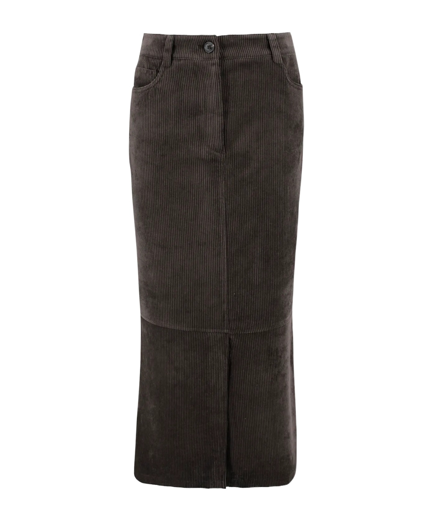 D Exterior Belt Loop Skirt In Black