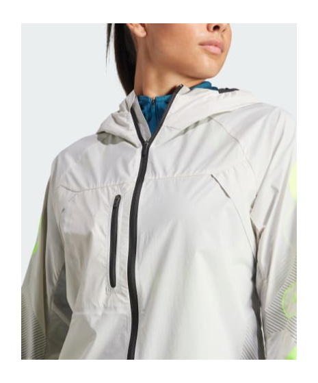 Adidas By Stella Mccartney Long-sleeved Casual Jacket In White