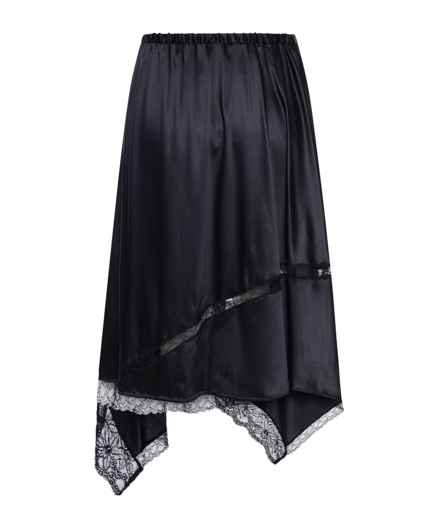 Shop Dries Van Noten Asymmetrical Silk Midi Skirt In Black