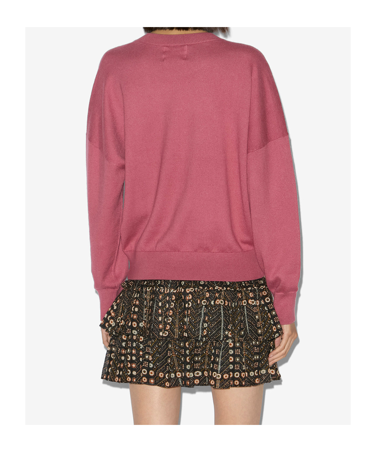 Isabel Marant Étoile Marisans Cotton And Wool Sweater With Logo In Pink