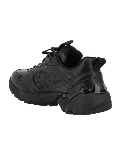 Balmain Celestial Platform Sneakers Featuring Textured Panels In Black