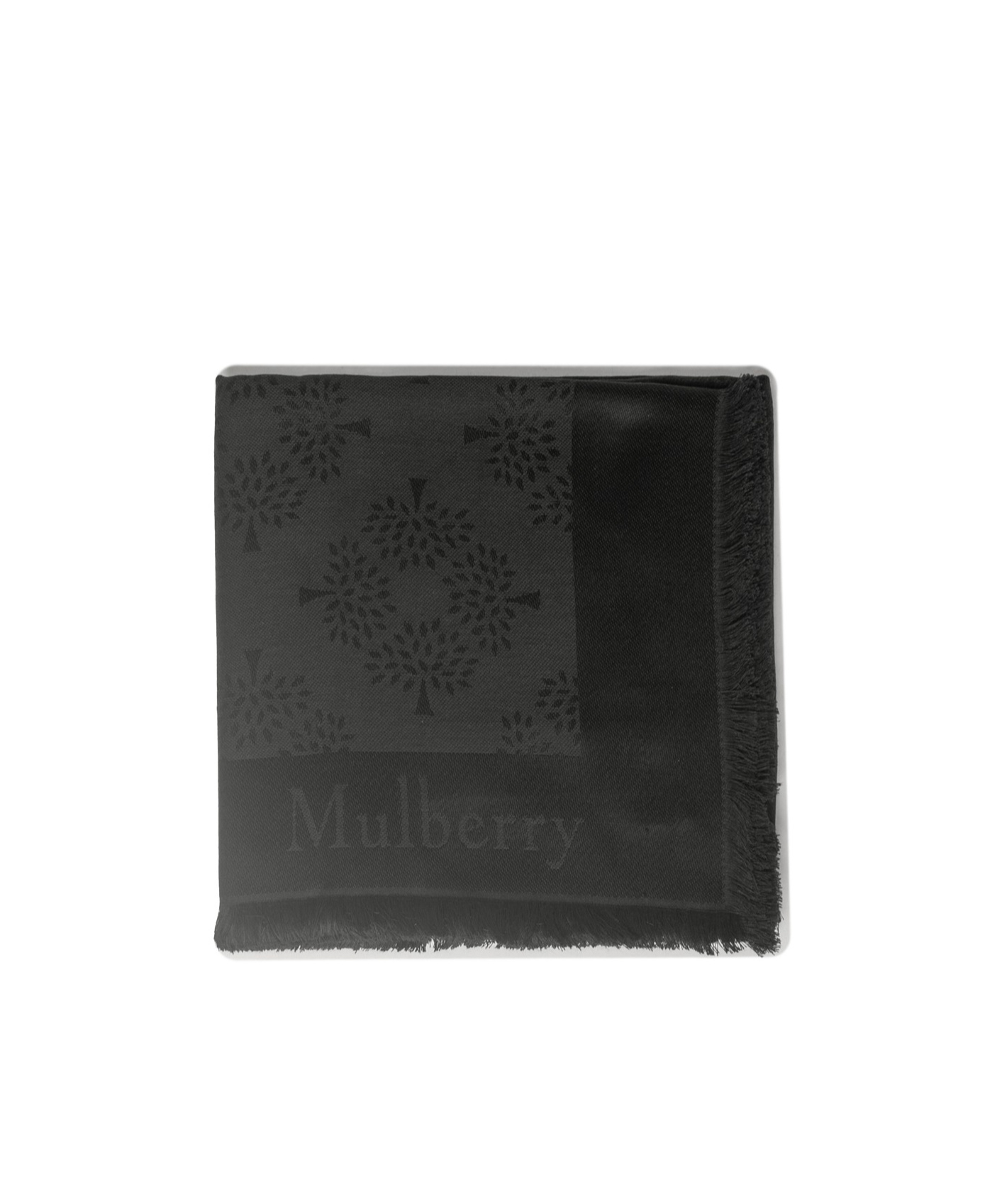 Mulberry Tree Square Square Scarf In Black