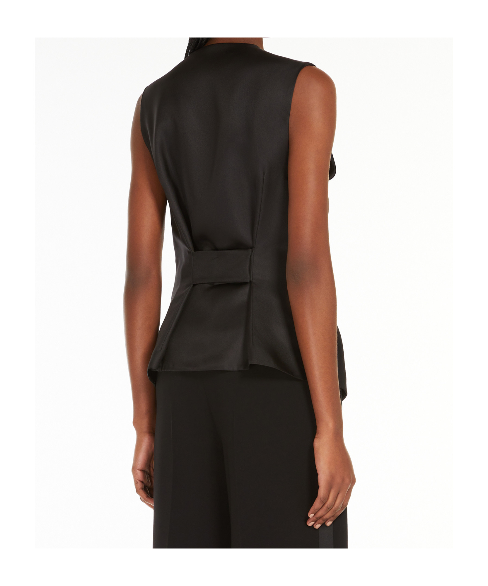 Max Mara Sleeveless Vest In Black