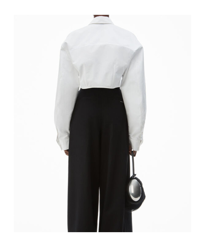 Shop Alexander Wang Pointed Hem Blouse In White