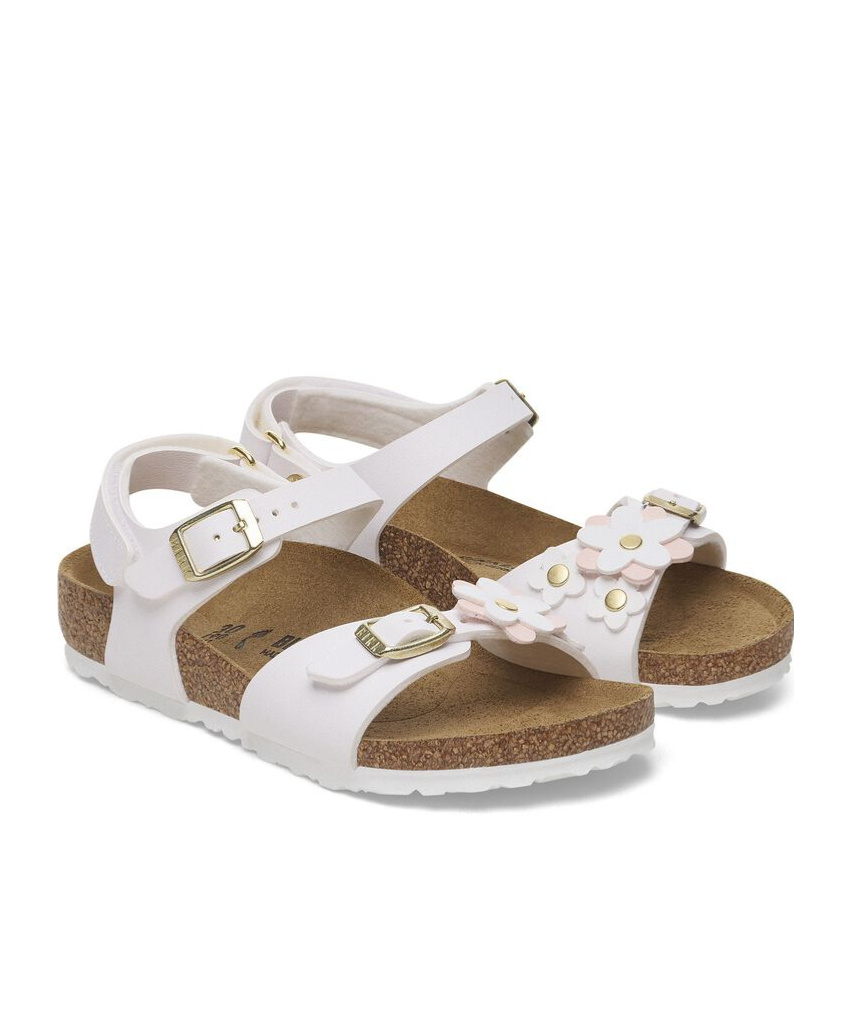 Birkenstock Round Toe Sandals In White
